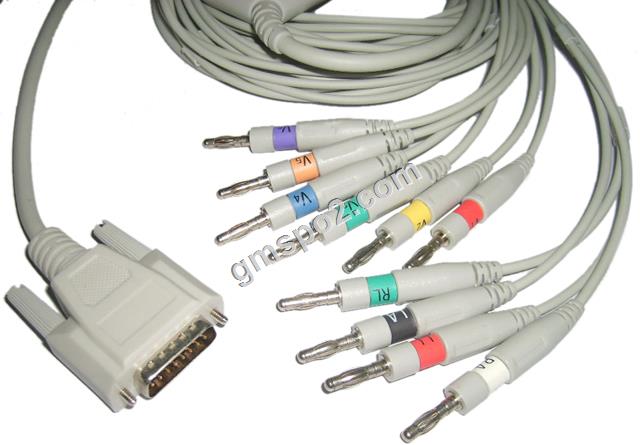 Cábla BiocareNihon Kohden EKG Banana.jpg