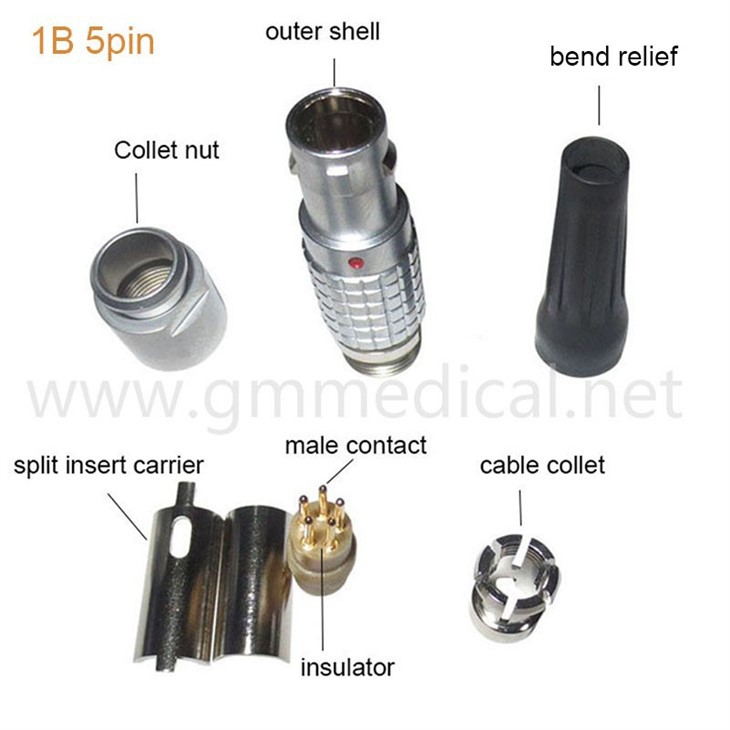 Metal 1B 14 Pin Straight Plug