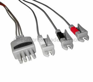 Comhoiriúnach BR-903PA Leadwires, 3-Luaidhe, Grabber, AHA, 8pin Socket