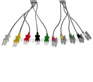 Sraitheanna Comhoiriúnacha Spacelab Tru-Link Leadwire, 5-Luaidhe, Grabber, IEC, 24in & 2PIN