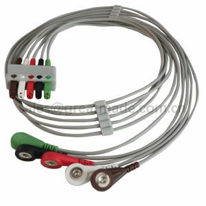 Ag luí le Mindray ECG Leadwire Set, 5-Luaidhe, Grabber, IEC / AHA, 40IN & 2pin