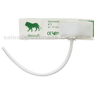 Neonate # 3 Indiúscartha Nibp Cuff, 6-11cm Arm Comhchuibhiúlacht, Bán Le Glas, Aonad Tiú