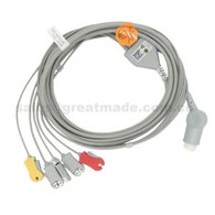 Píosa amháin ECG Cábla le Leadwires, 5-luaidhe, IEC, Grabber, Babhta 12pin
