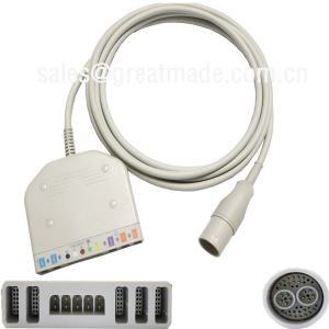 Bain úsáid as le Lohmeier 98.060.120 / A Cábla Trun Il-Paraiméadar (IBP * 2, Teocht * 2, 5-ECG luaidhe, Spo2)